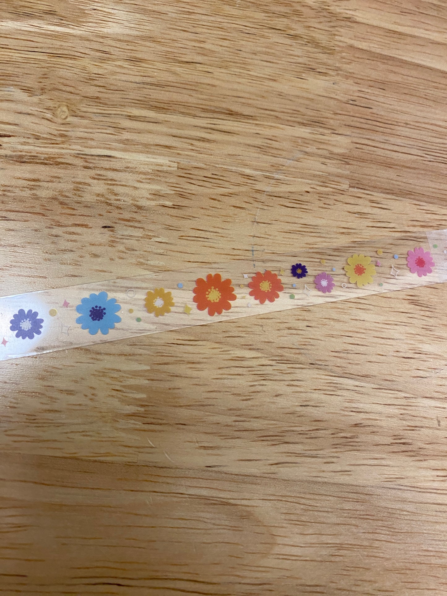 Multi Colored Daisy Washi Clear Tape