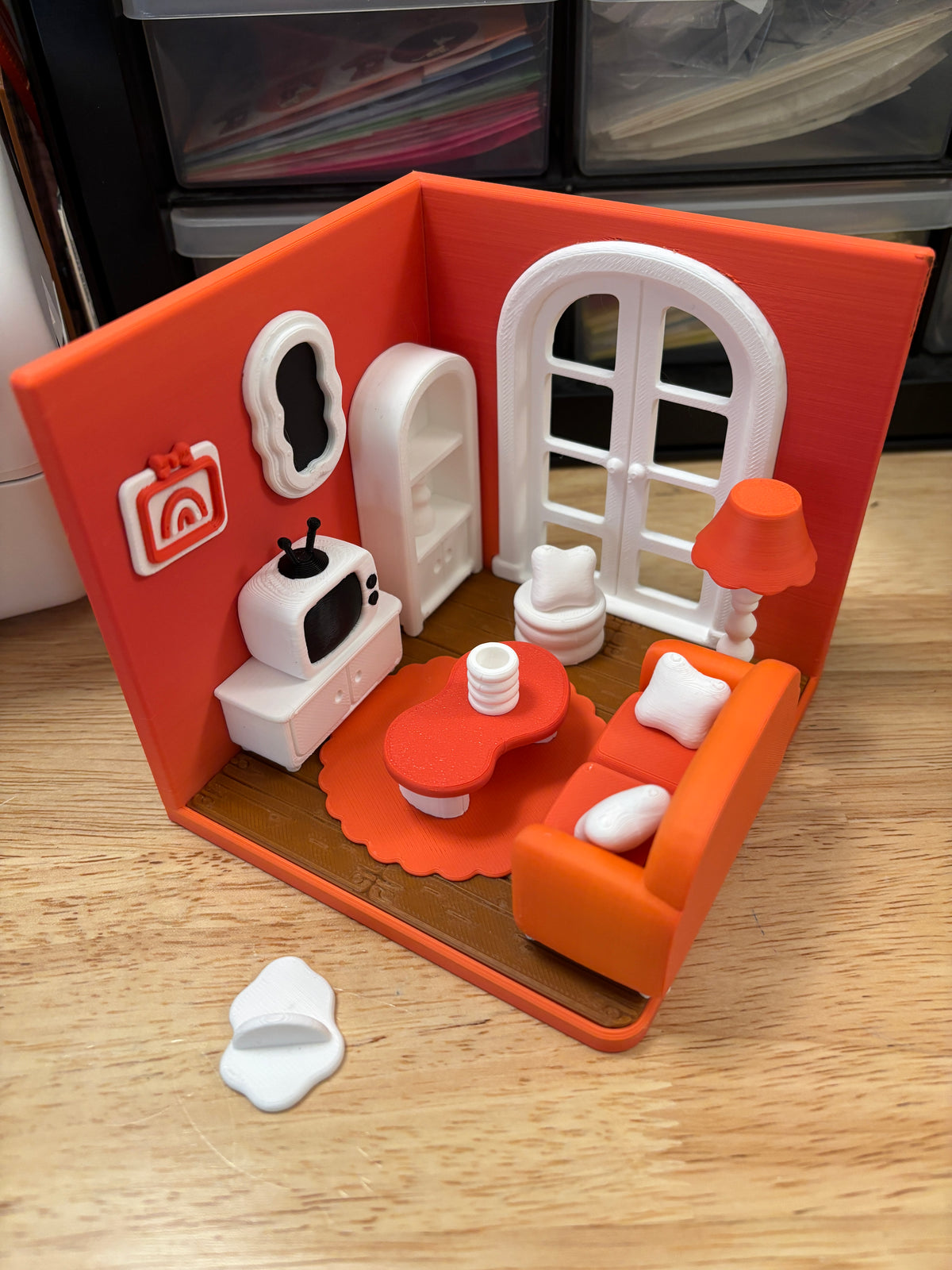 Custom Tiny Living Room, 3D printed living room, living room, Tiny Room