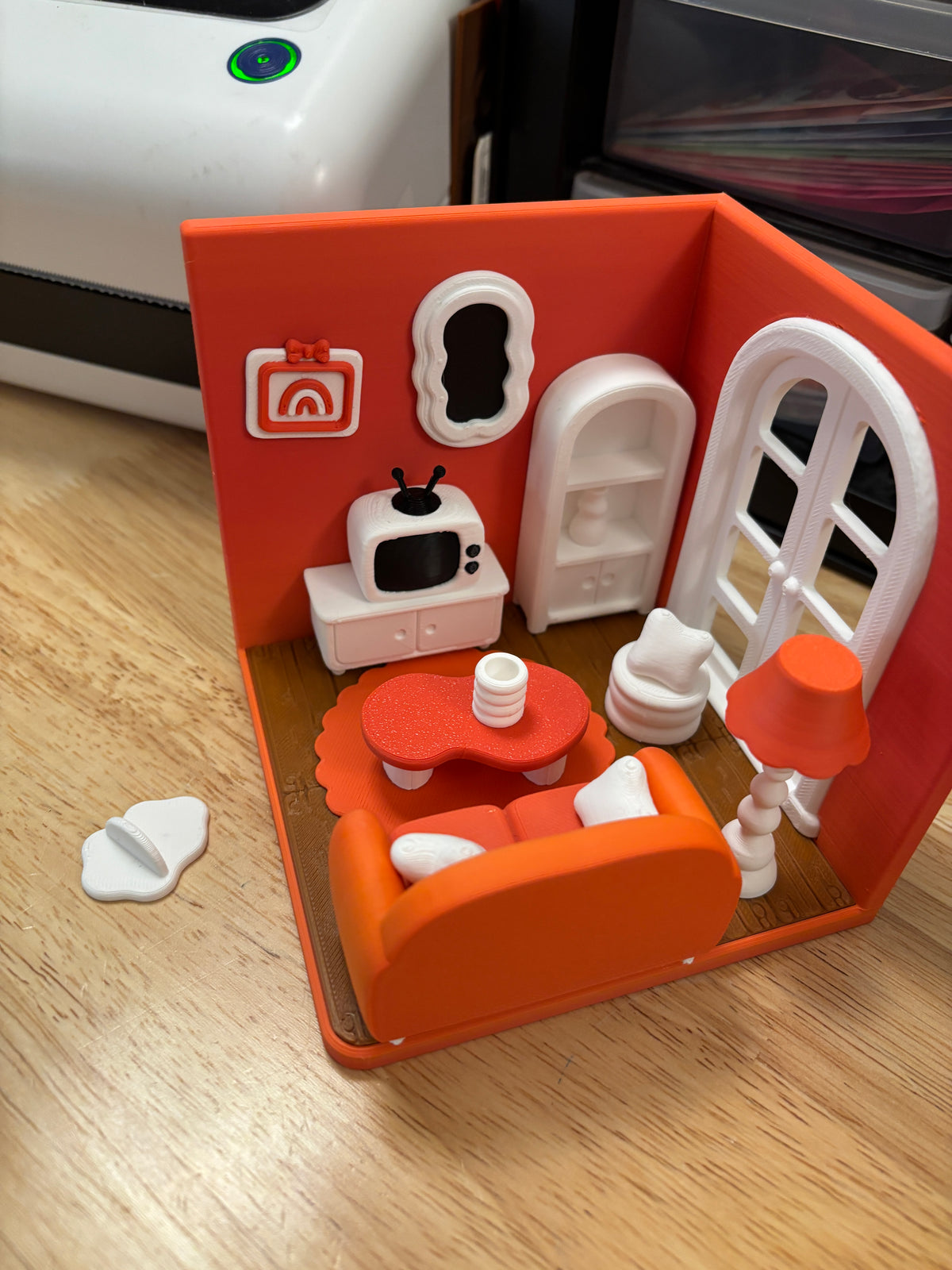 Custom Tiny Living Room, 3D printed living room, living room, Tiny Room