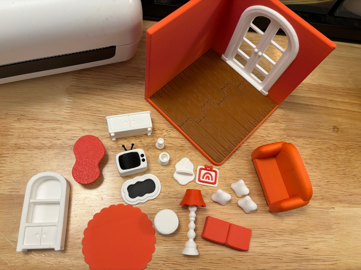 Custom Tiny Living Room, 3D printed living room, living room, Tiny Room
