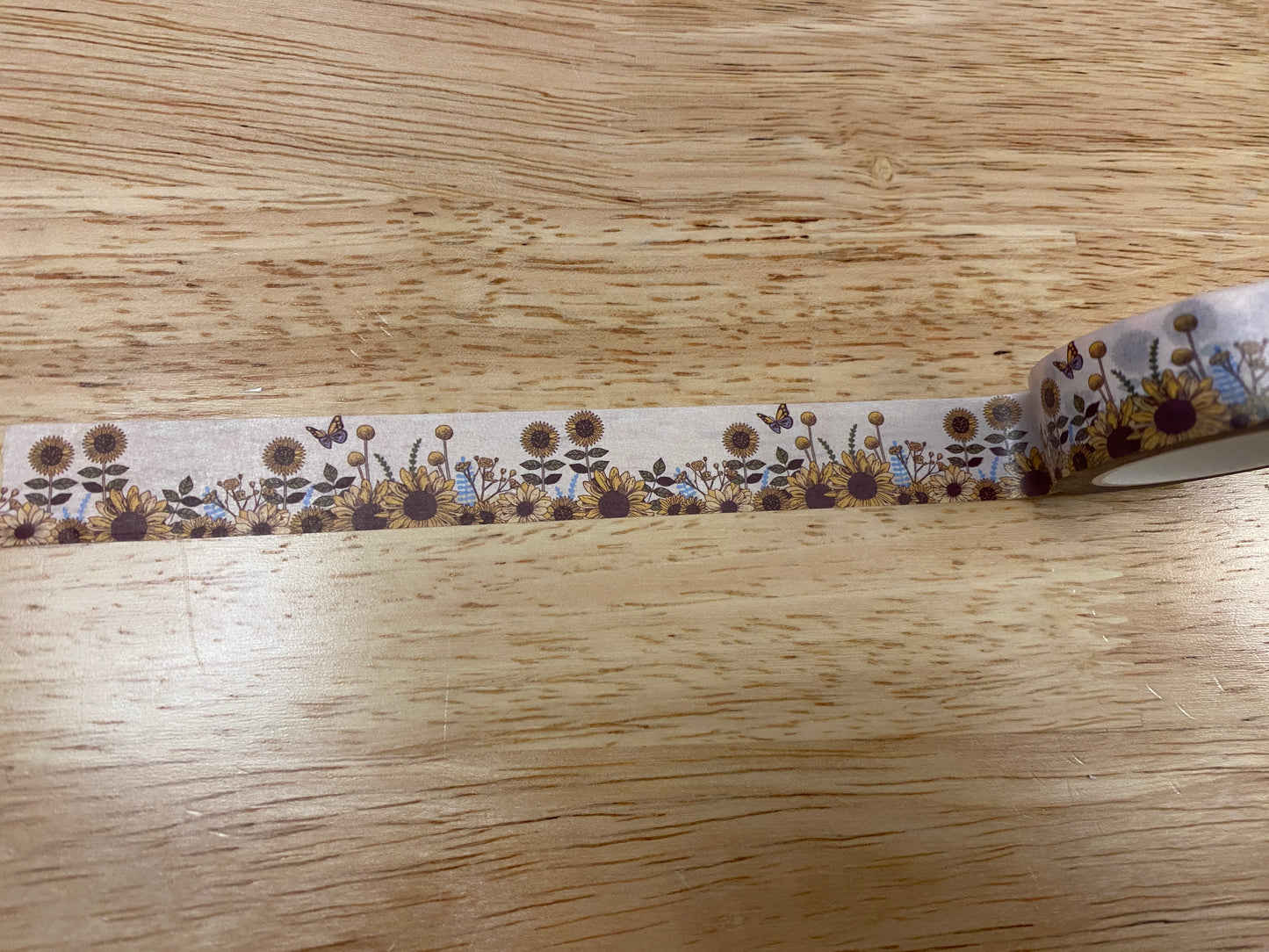 Big Roll of Autumn Sunflower Washi Tape