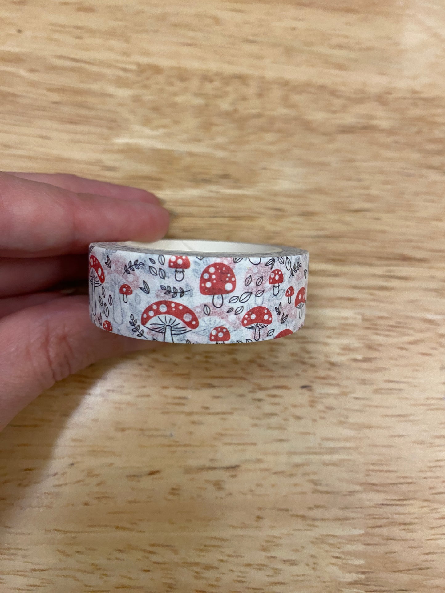 Big Roll Red Spotted Mushrooms Washi Tape