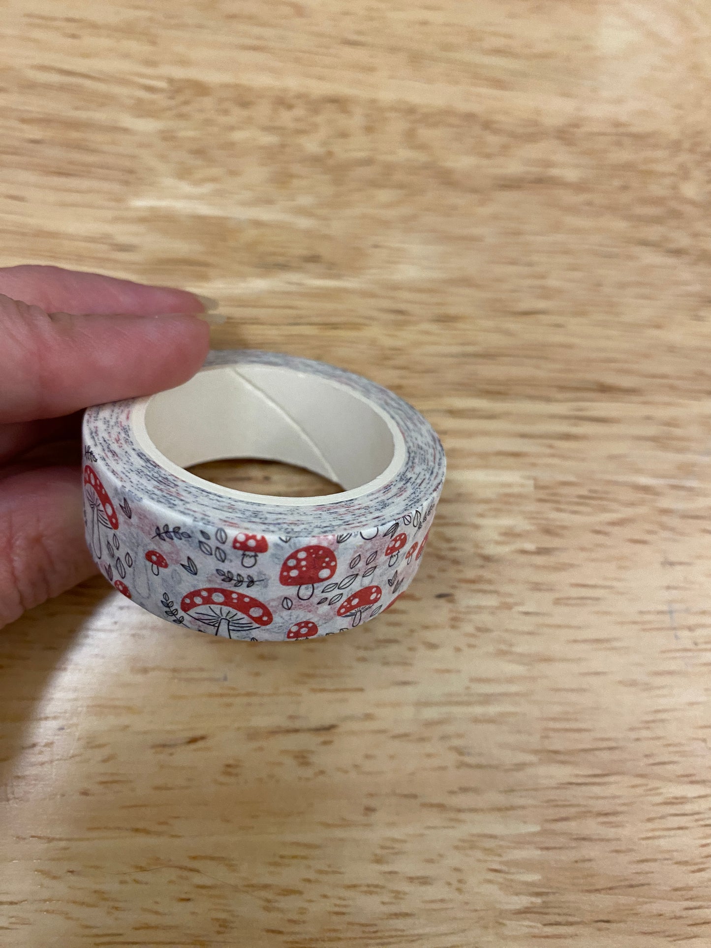Big Roll Red Spotted Mushrooms Washi Tape