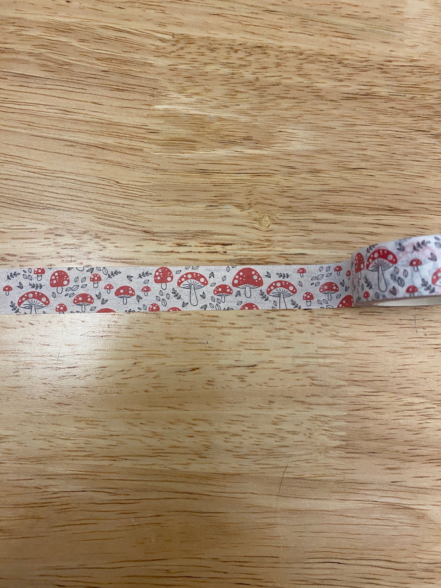 Big Roll Red Spotted Mushrooms Washi Tape