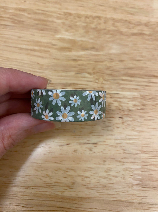 Big Roll of Green Daisy Washi Tape