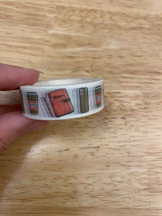 Big Roll of Planner Cell phone and Coffee Washi Tape