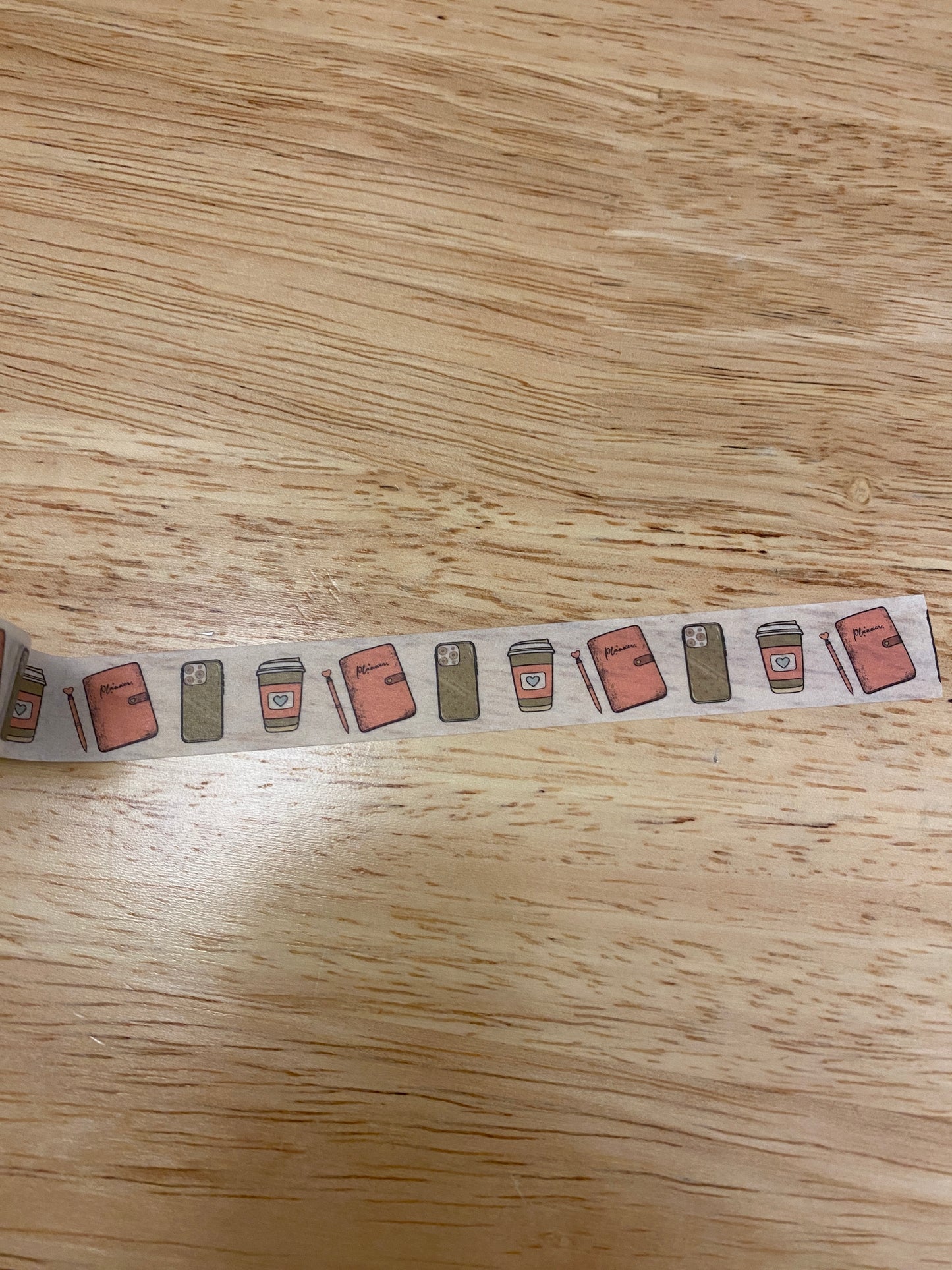 Big Roll of Planner Cell phone and Coffee Washi Tape