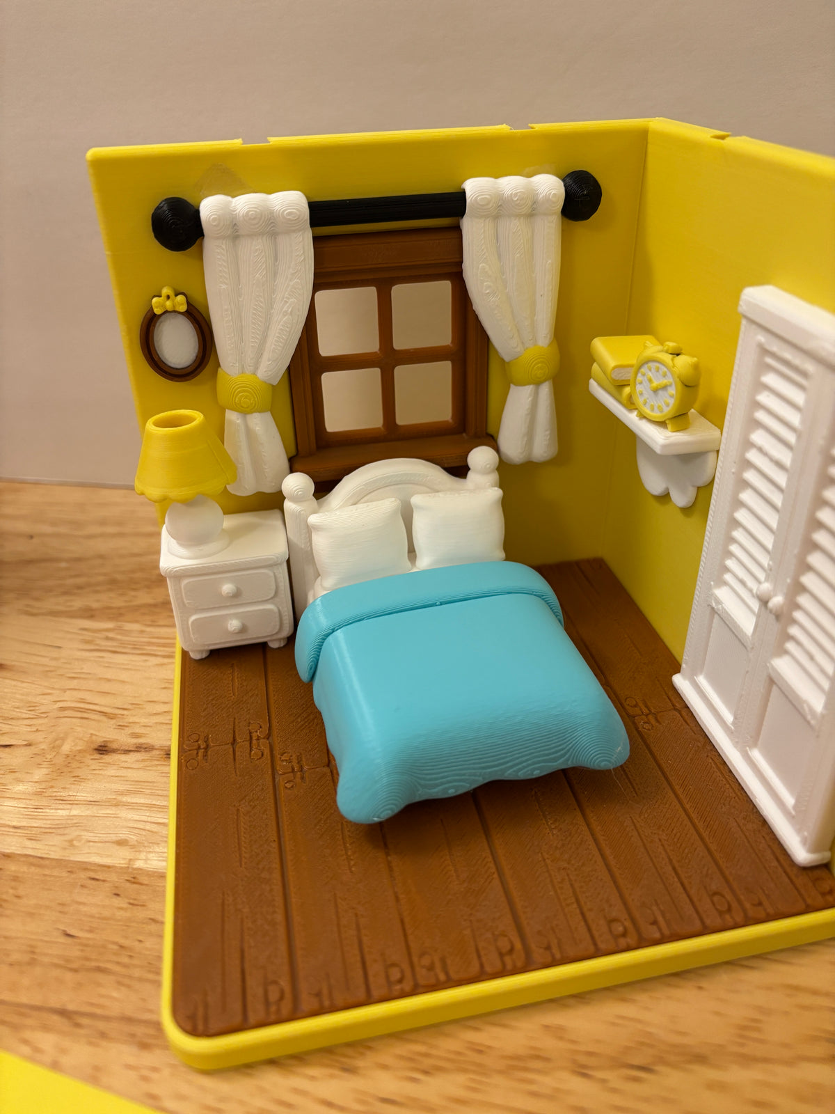 Custom Tiny Bedroom, 3D printed Bedroom, Bedroom room, Tiny Room, interconnecting rooms, Cute Bedroom setup, Interconnecting bedroom