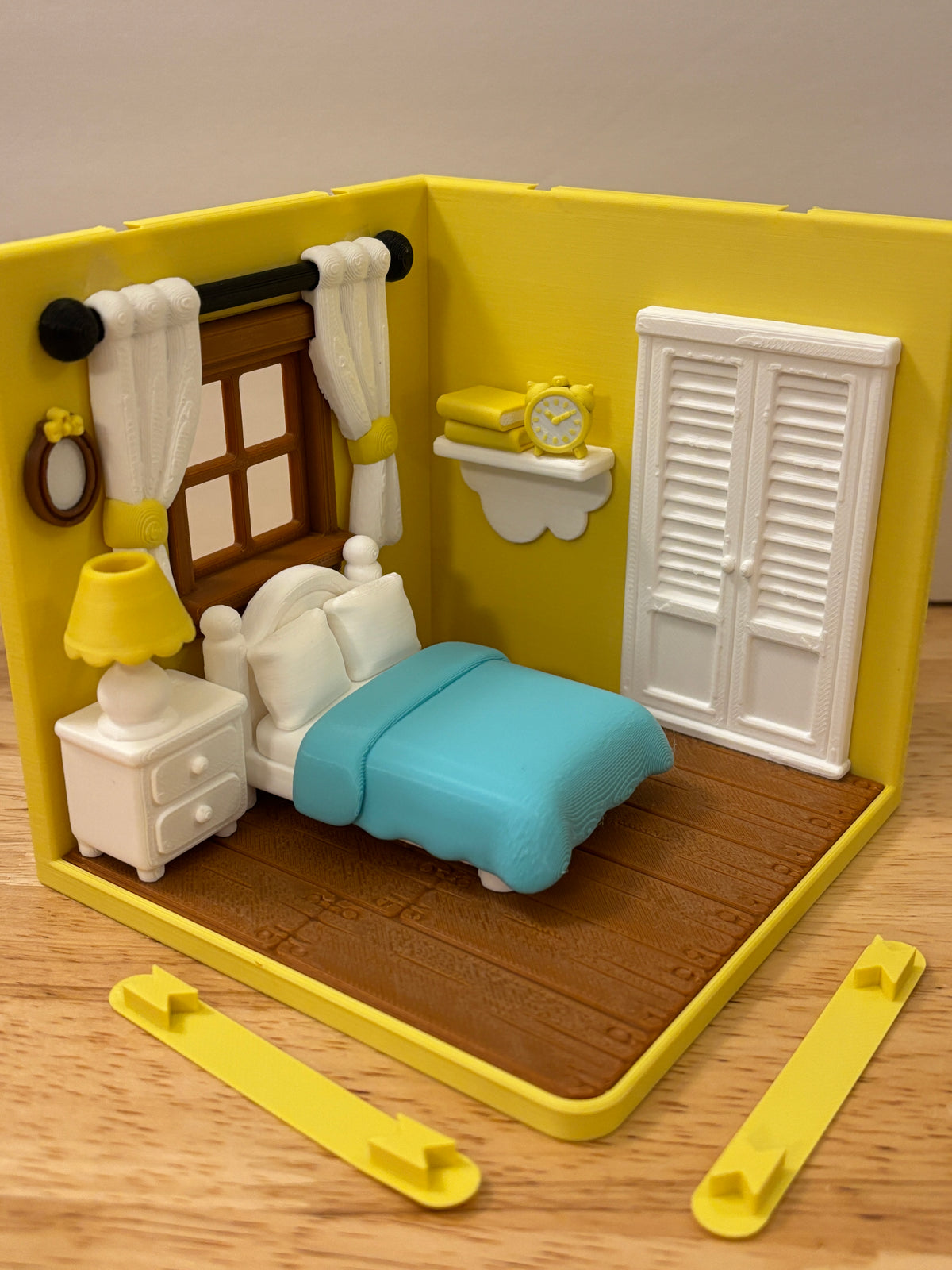 Custom Tiny Bedroom, 3D printed Bedroom, Bedroom room, Tiny Room, interconnecting rooms, Cute Bedroom setup, Interconnecting bedroom