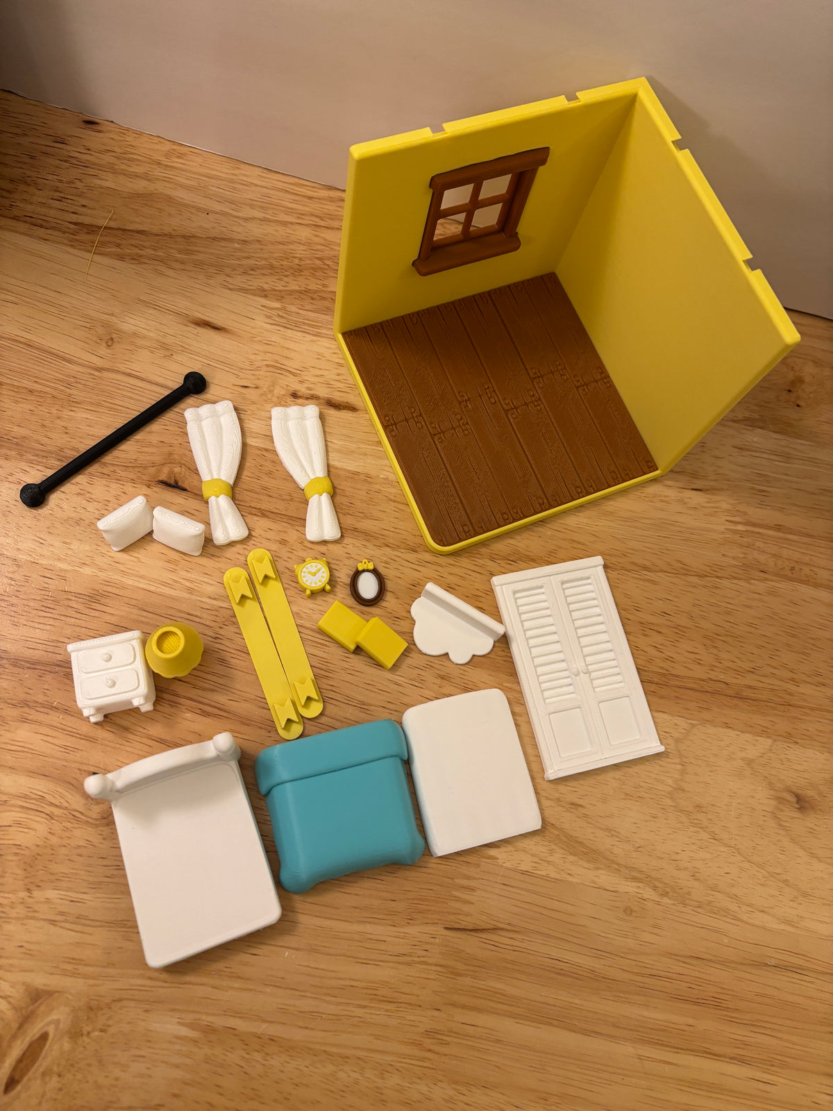 Custom Tiny Bedroom, 3D printed Bedroom, Bedroom room, Tiny Room, interconnecting rooms, Cute Bedroom setup, Interconnecting bedroom