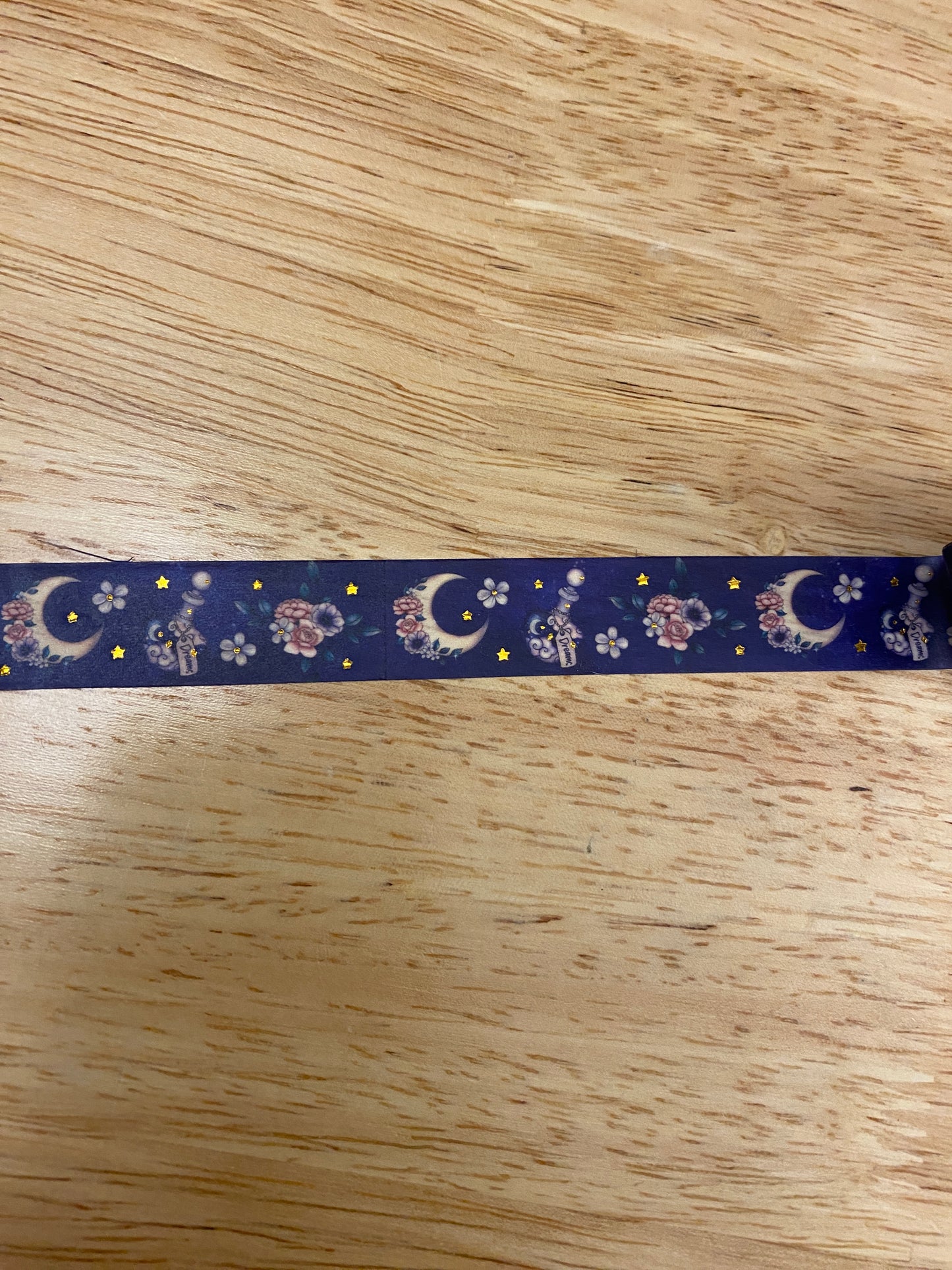 Big Roll of Potions and Floral Moon with Foil Washi Tape