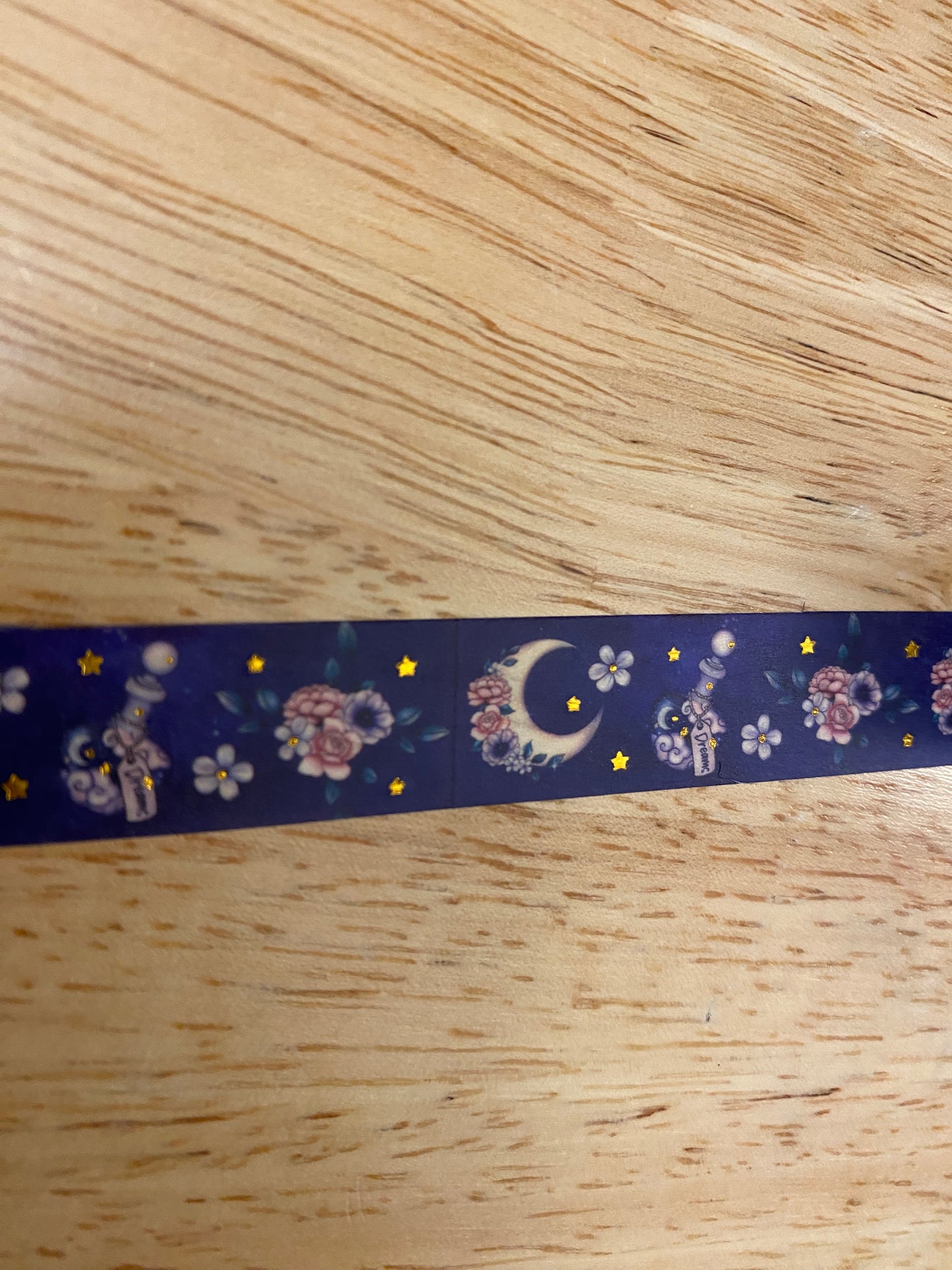 Big Roll of Potions and Floral Moon with Foil Washi Tape