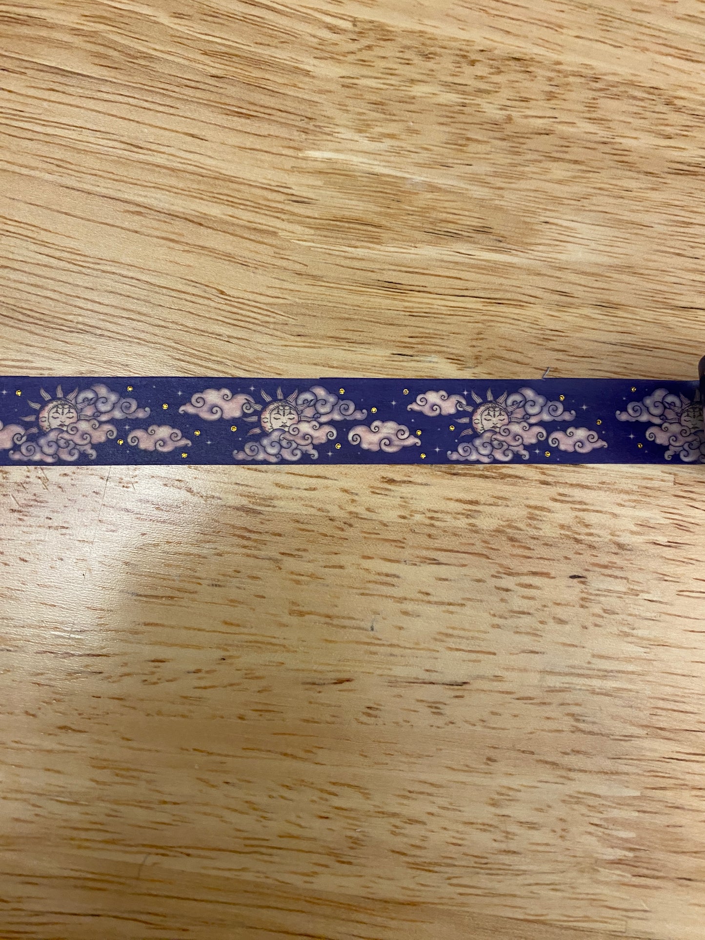 Big Roll of Floral Moon and Stars in the Cloud with Foil Washi Tape