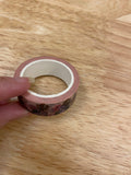 Big Roll of Pink Floral with Moon Washi Tape, Flower Washi Tape roll, Adhesive Masking Tapes, Pretty Flower Washi tape, Moon Flowers tape