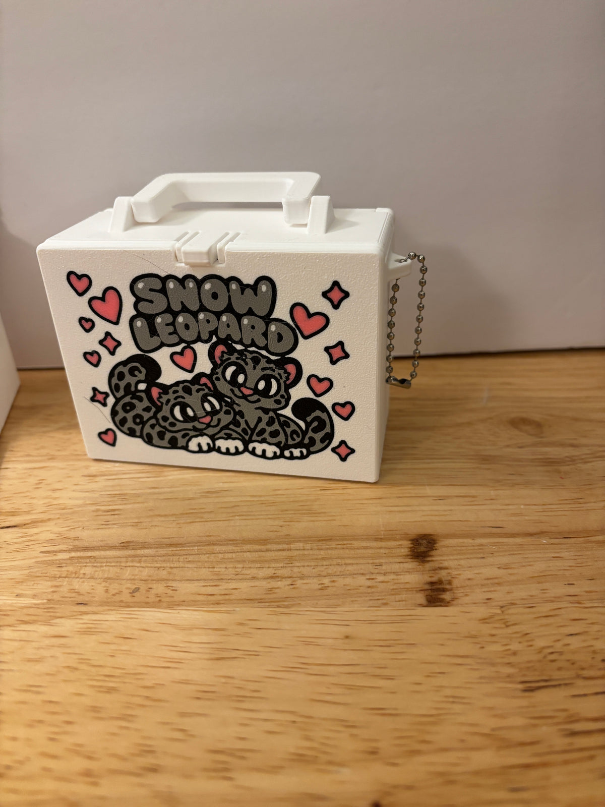 Snow Leopard Play set Case, Snow leopard case, Portable Play set, Portable snow leopard play set