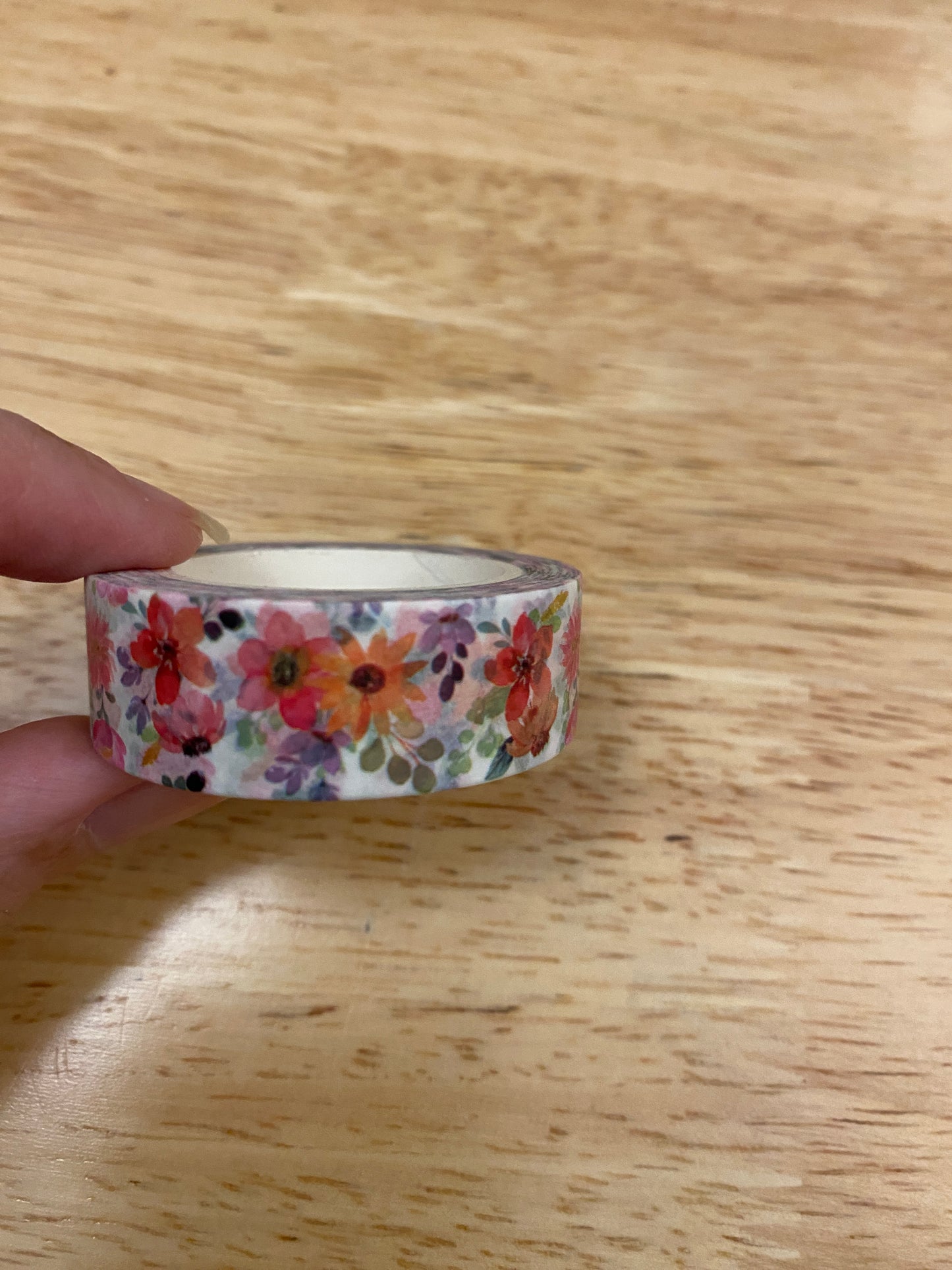 Assorted Red Florals Washi Tape, Red Flowers Washi Tape roll, Washi Tape, Fall Floral Washi tape Big Roll Flower Red Washi Tape
