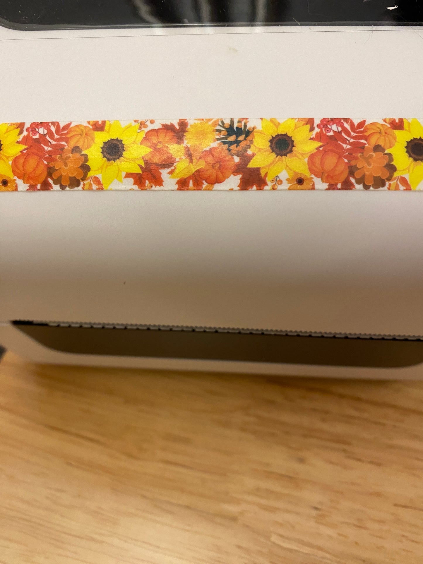 Autumn Sunflower Washi Tape, Fall Flowers Washi Tape roll, Sample Washi Tape, Fall Floral Washi tape, Sunflower and Pine Cones