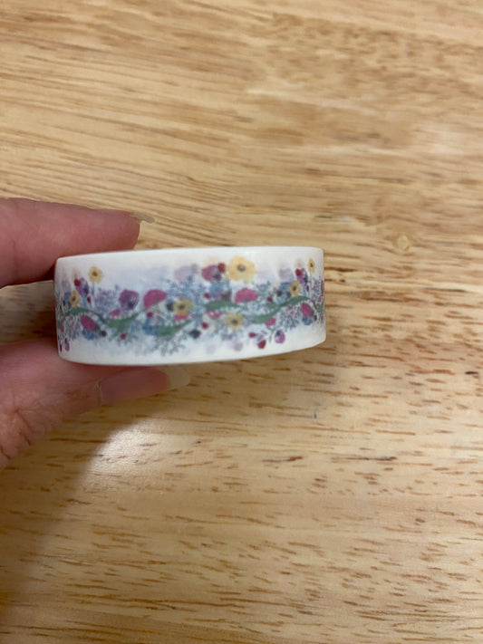Big Roll of Dainty Wild Flowers Washi Tape, Flowers Washi Tape roll, Decorative Adhesive Masking Tapes, Floral Washi tape