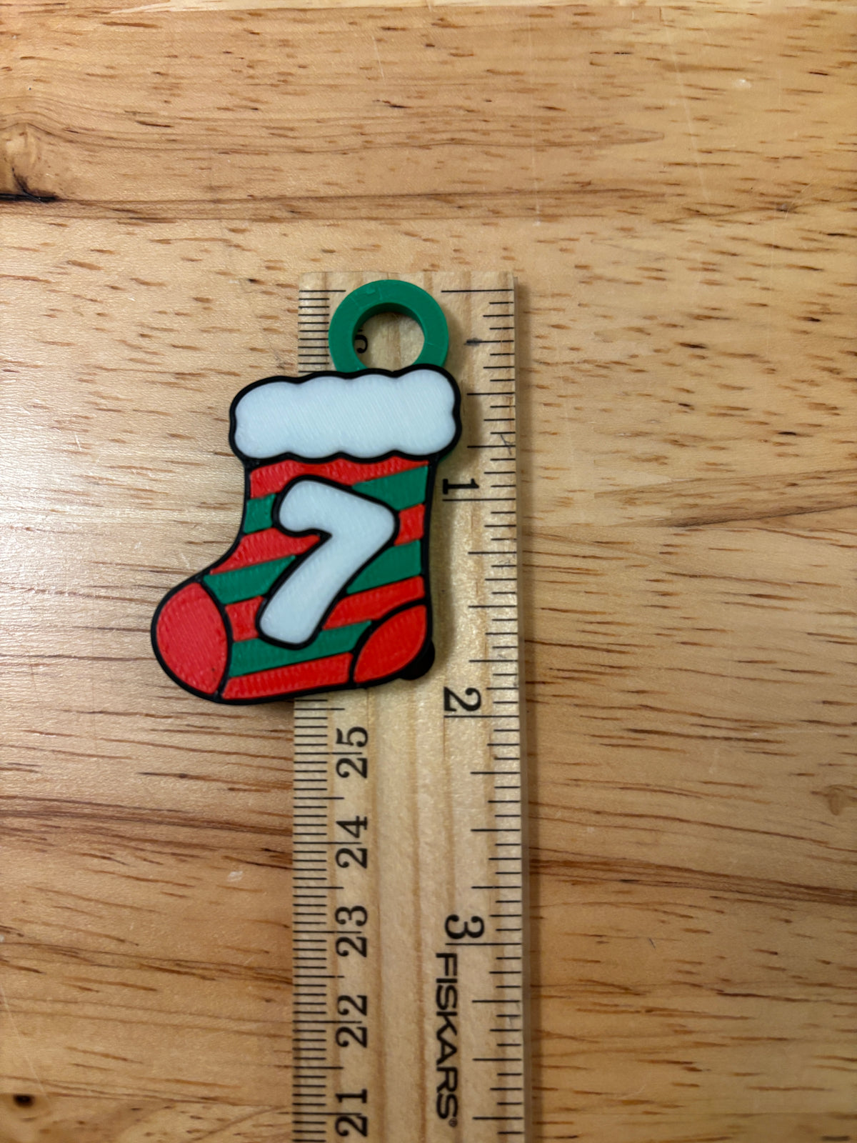 9" Santa Count Down Sign, Countdown stand, Santa comes in x days sign with Stockings, Chistmas countdown