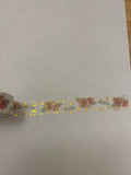 Gold Foil Musical Flowers Washi Tape