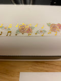 Gold Foil Musical Flowers Washi Tape