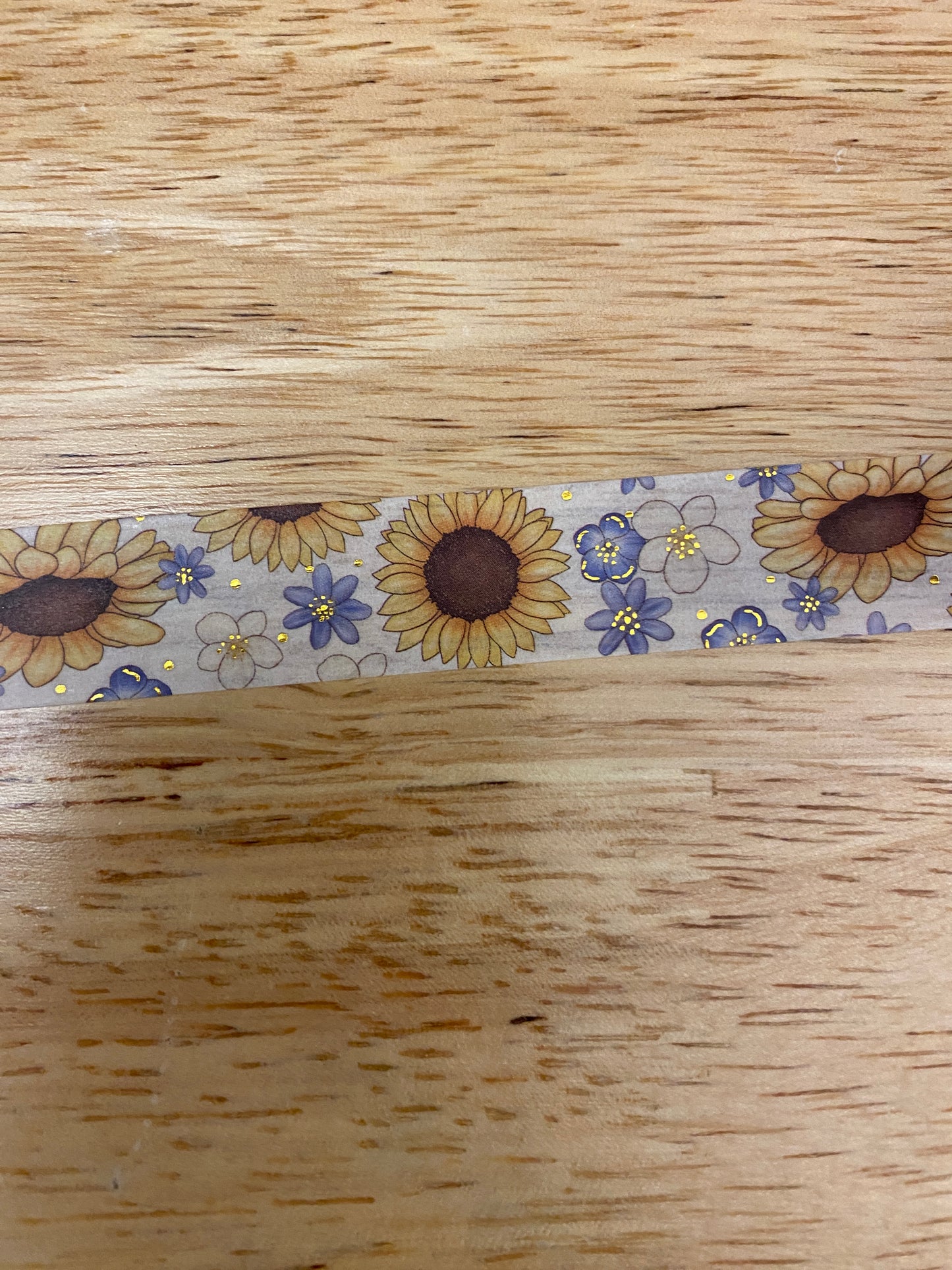 Gold Foil Big Sunflower Washi Tape Big Roll
