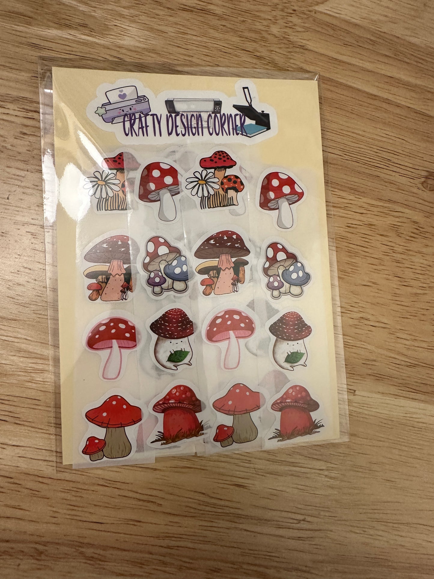 40 pieces Mushroom Sticker Pack