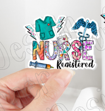 Registered Nurse Mug and Sticker Set, RN Mug and Matching Sticker Combo, Nurse Combo set, medical set