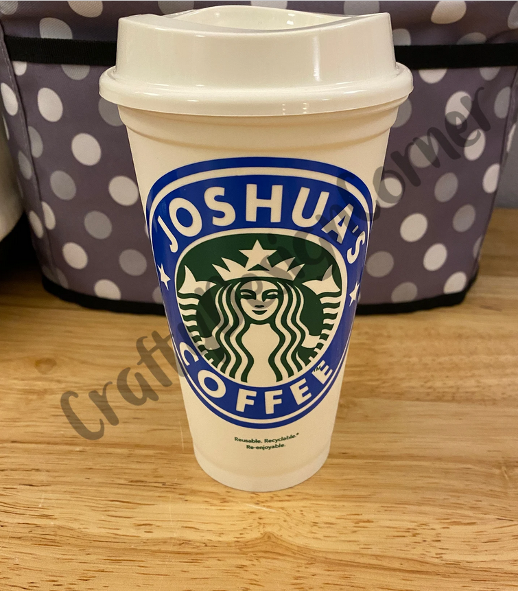 Cute Decal For a Starbucks Travel Cup, Personalized Name Decal for Travel cup