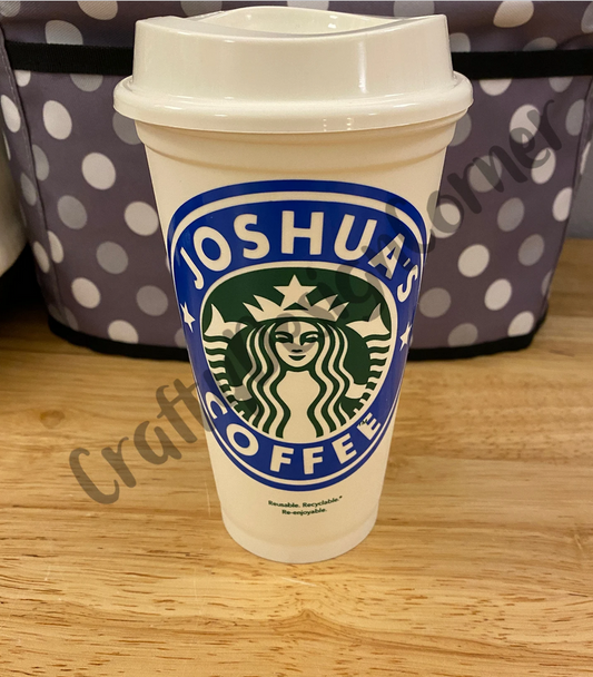 Cute Decal For a Starbucks Travel Cup, Personalized Name Decal for Travel cup