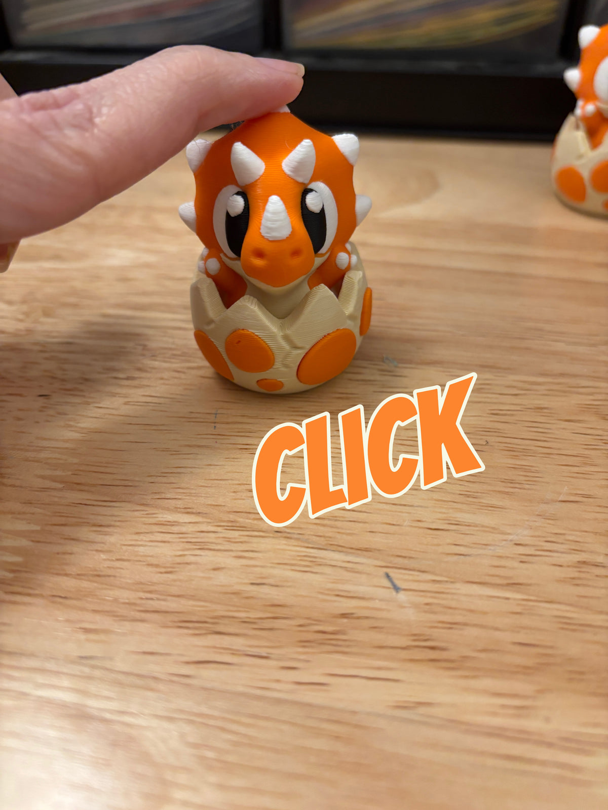 Custom Triceratops clicker, Desktop Dinosaur clicker, Dino clicker, Triceratops clicker