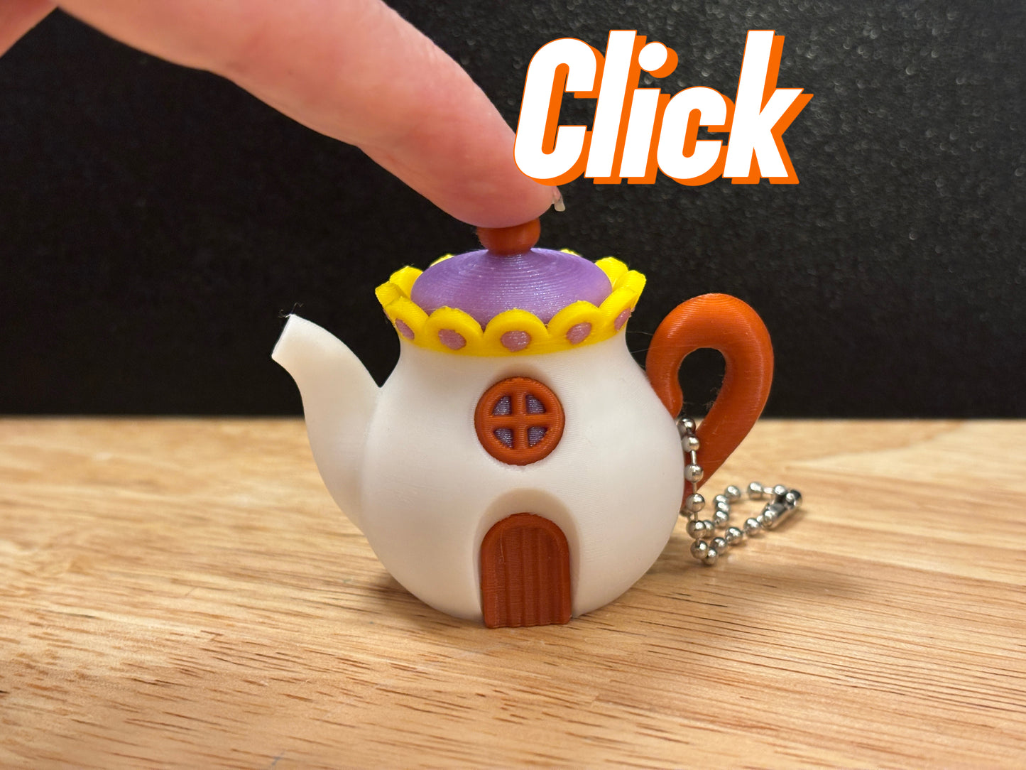 Clicky Cottage Teapot, 3D printed Tea pot