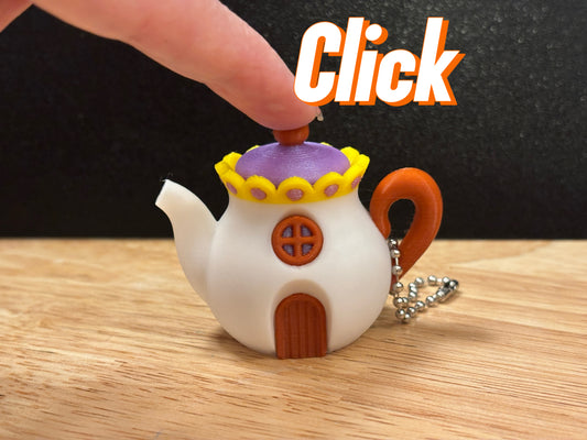 Clicky Cottage Teapot, 3D printed Tea pot