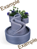 3D Printed Desktop Water Fountain with Planters attached