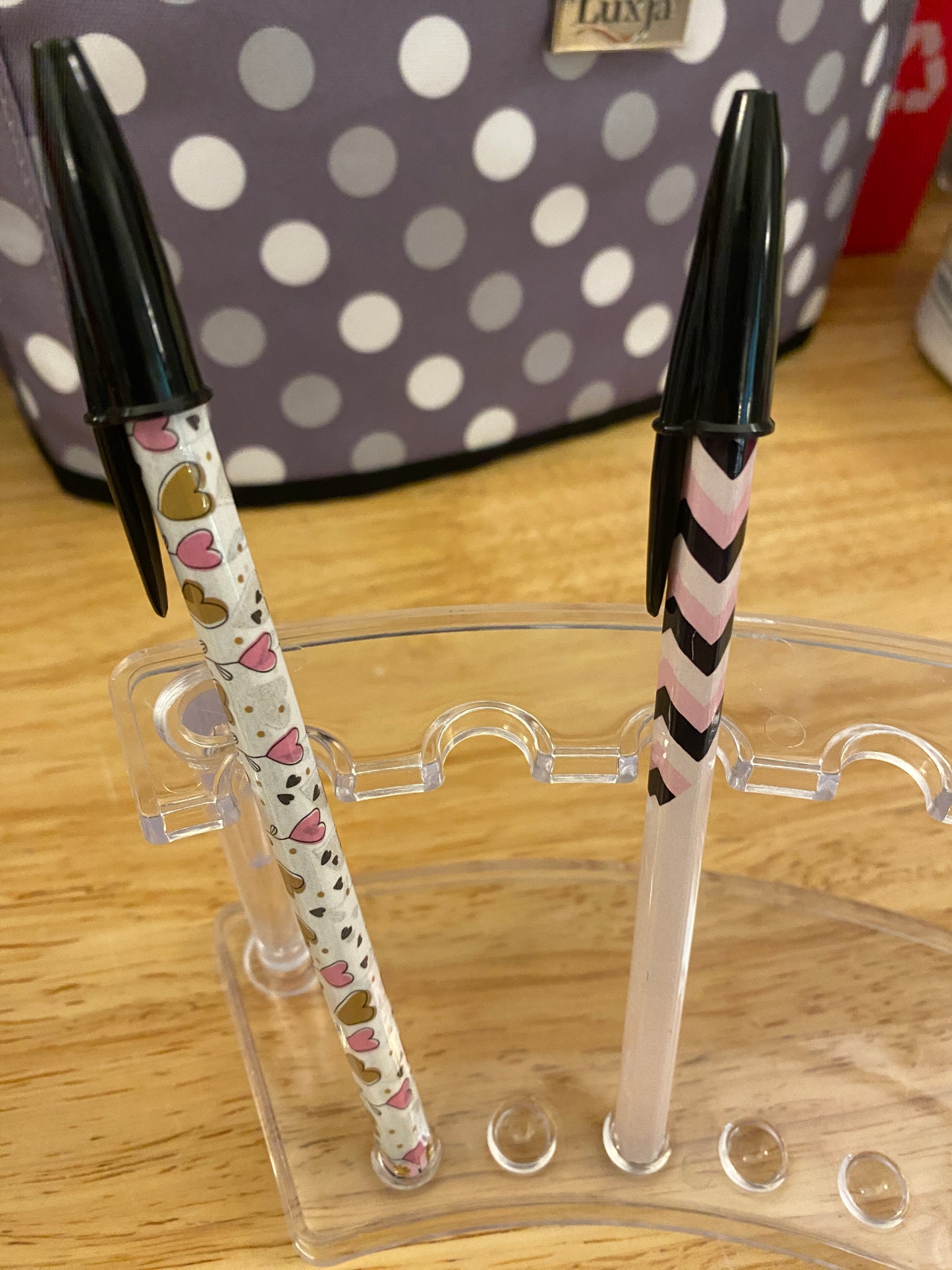 Pink Chevron Stripped BIC Pen, Unique design on Bic Pen