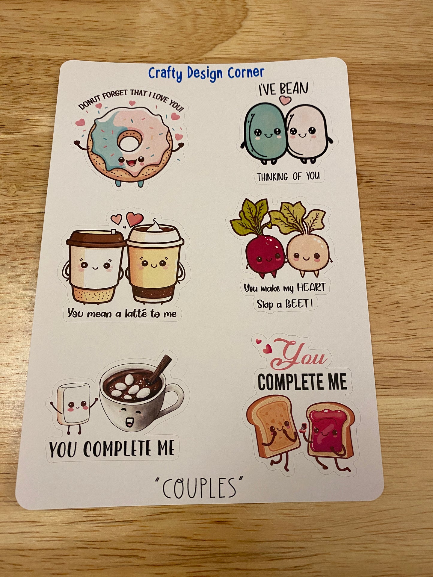 Cute Food Couples Stickers Sheet, Cute couples, Kawaii Food Couples sticker sheet