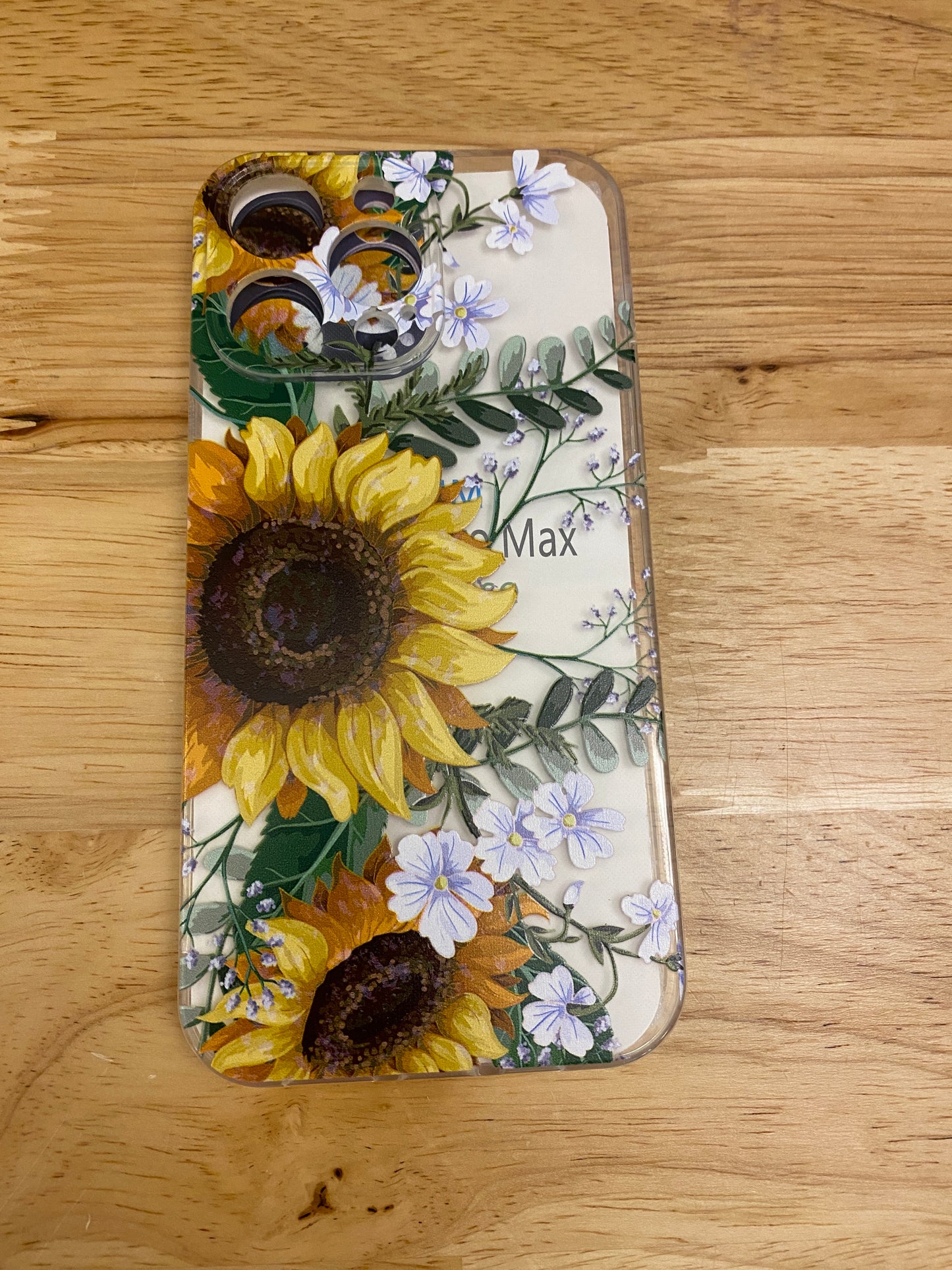 Sunflower IPhone case with sunflower sticker