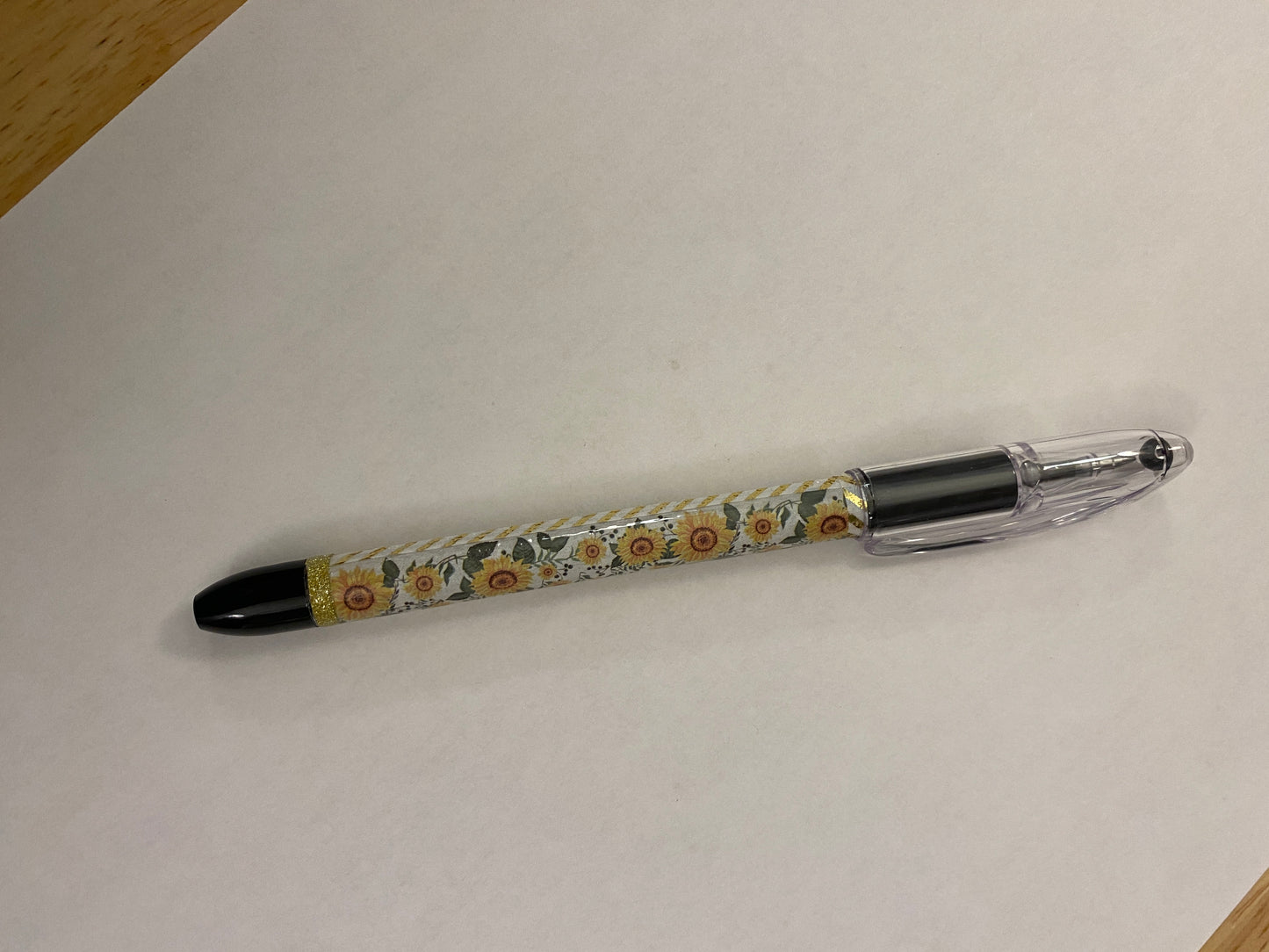 Cute Sunflowers with Glitter Pen, Sunflower design pen, Sunflowers design pental rsvp pen