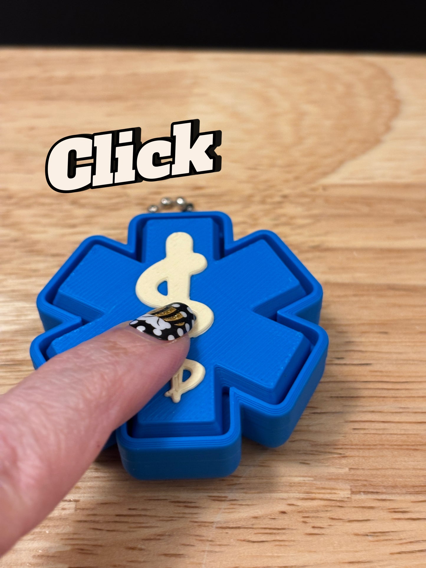 Clicky Medical design on fidget key chain