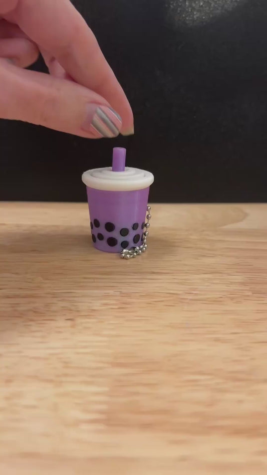 Clicker Boba Key chain, 3D printed Tea keychain, Boba Clicker