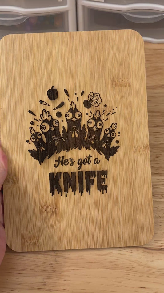 She’s got a knife cutting board