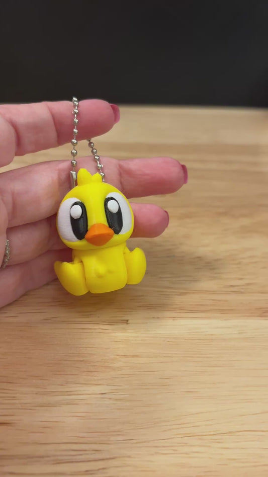 3D printed Baby Duck, Duck keychain, Baby duck key chain, Duck key chain