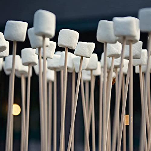 Grill Skewers for Fruit Kabobs - 100Pcs 16 Inches Disposable Marshmallow Roasting Sticks Bamboo Wooden Sticks for Food - Meat Sticks Wooden Wedding Favors Sandwich Meat BBQ Skewers for Appetizers
