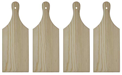 Creative Hobbies Small Unfinished Wooden Cutting Boards - Mini Charcuterie for Decorating and Crafting, 9.25 H x 3.5 W x 1/4 Inches | 4 Pack