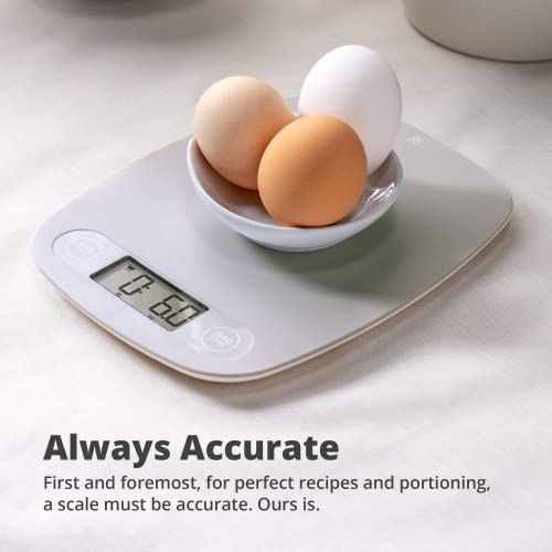 Greater Goods Food Scale for Kitchen, Digital Kitchen Scale Perfect as Cooking, Baking, Meat, Diet & Coffee Scale, Measures in Grams, Ounces, & Pounds, Ideal for Weight Loss Keto, & Meal Prep, Gray