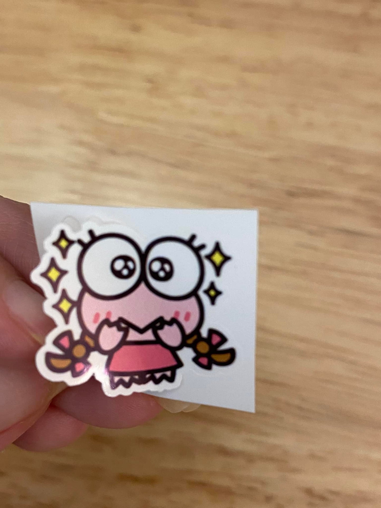 Cute Pink Frog Sticker