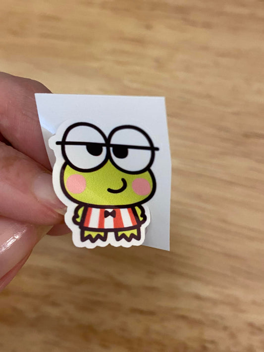 Cute Smug Green Frog Stickeer
