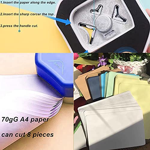 Paper Corner Rounder 3 in 1 （R4mm+R7mm+R10mm）， Corner Punches for Paper Crafts， Corner Cutter ，Envelope Punch Board ，Hole Puncher， Laminate, DIY Projects, Photo Cutter,Card Making and Scrapbooking