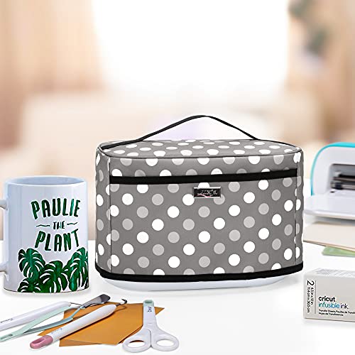LUXJA Dust Cover Compatible with Cricut Mug Press (with a Front Pocket), Polka Dots