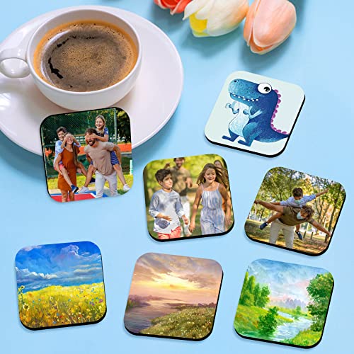 Sublimation Blank Fridge Magnets for Home Kitchen Refrigerator Microwave Oven Wall Door Decoration or Office Calendar with 30 Pcs Sublimation Printing Square Blank, 30 Pcs DIY Metal Magnetic